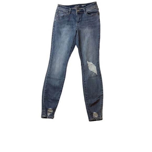 INC Denim Skinny Leg Regular Fit Mid Rise Blue Denim Jeans Womens Size 2 - Picture 10 of 12